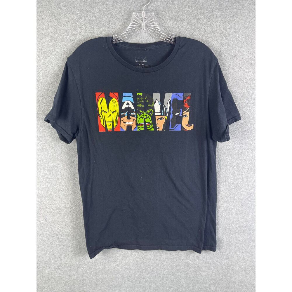 Marvel Comics Logo T Shirt Men's Size M Blue